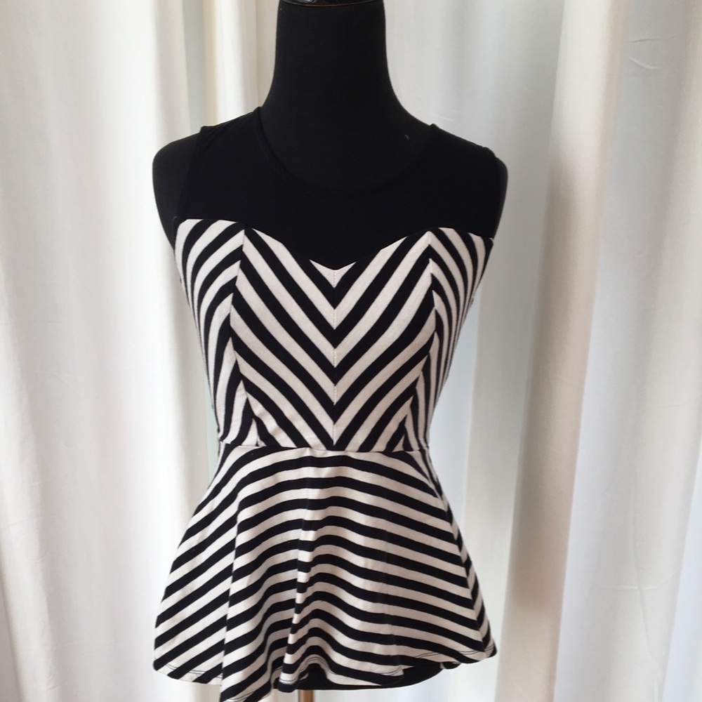 Chevron peplum top